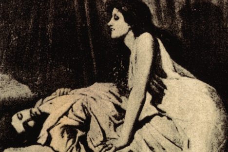 Detail from The Vampire by Philip Burne-Jones