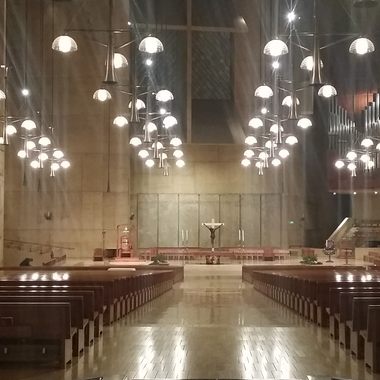 View from the baptismal font.