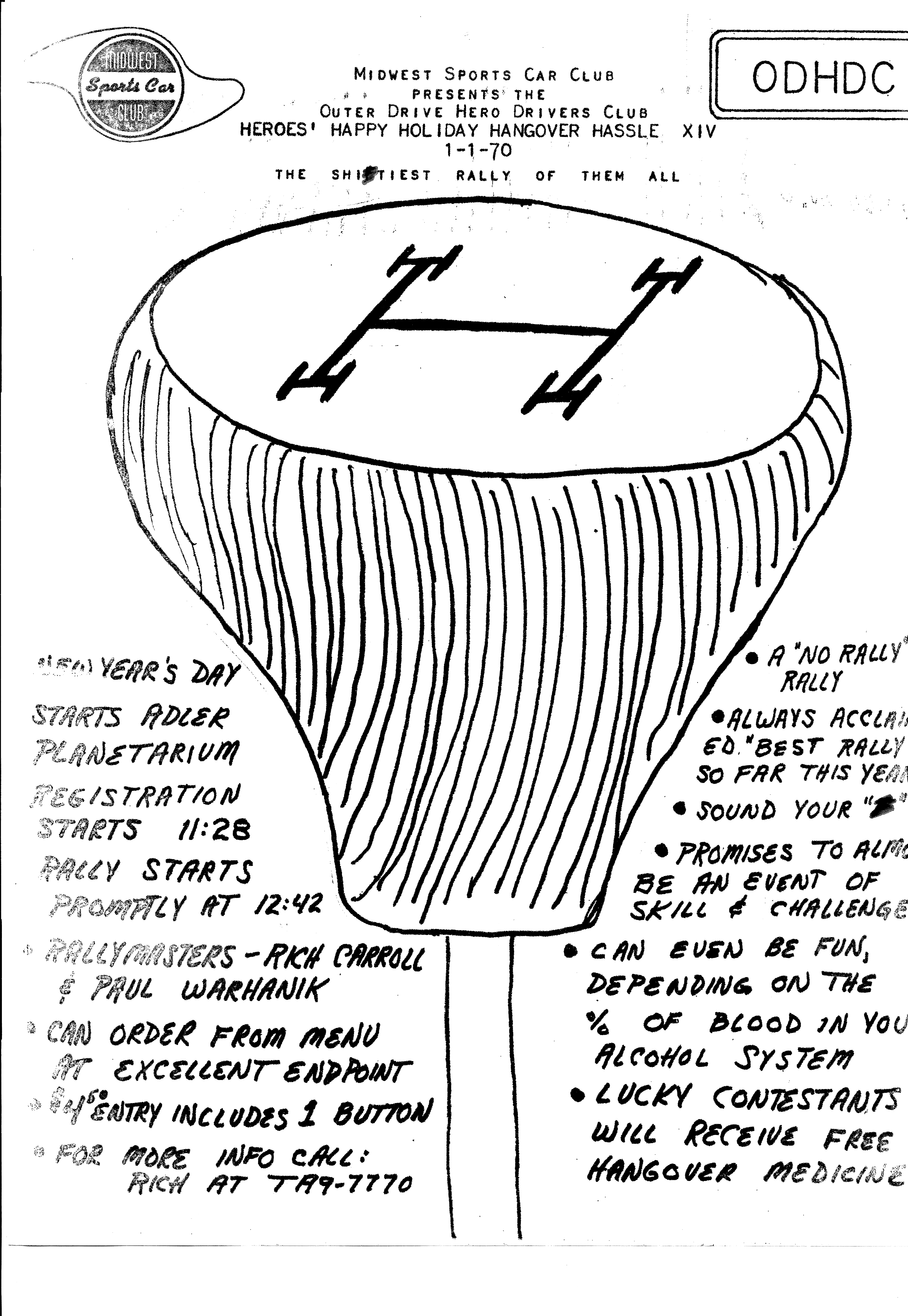 A flyer for the 1970 rally.