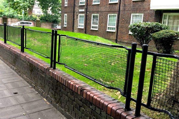 Rows of railings.