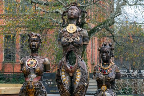 "Mothers of Gynecology," a new statue in Montgomery, Alabama, honors three Black women— Anarcha, Lucy, and Betsey—who were victims of experiments by J. Marion Sims, often called the "father of gynecology."