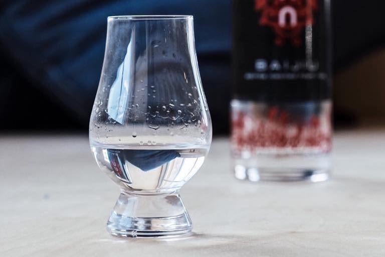 A glass of the family's flagship baijiu.