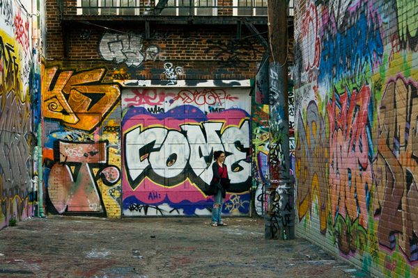 Looking down the alley