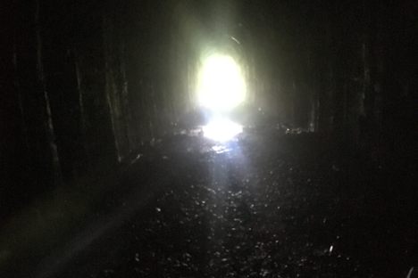 Inside the tunnel