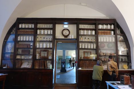 The 19th century pharmacy.