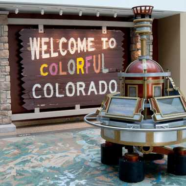 A time machine takes visitors through Colorado.