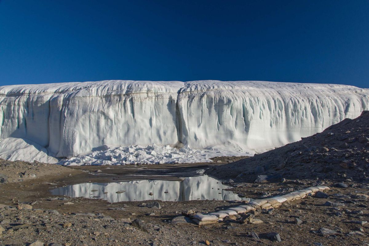 A view of the Canada Glacier, later transformed into a sculpture.
