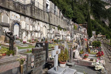 The cemetery.