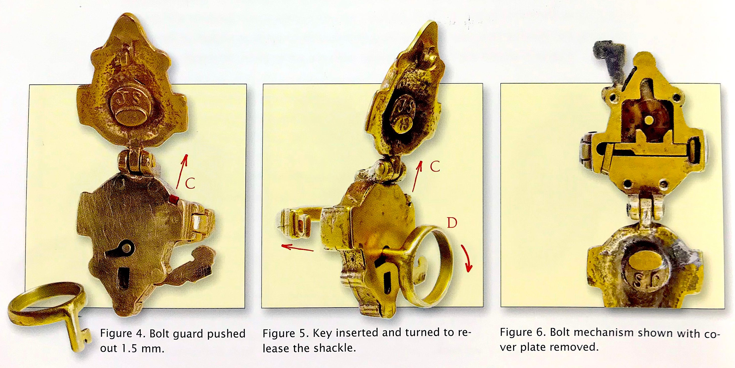 Additional moves were required to get the shackle to open.