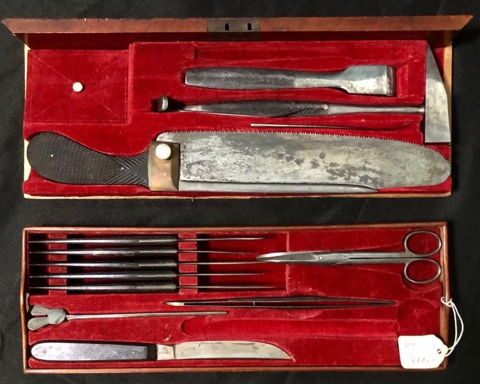Although few 19th-century medical professionals believed the superstitions, they were often on hand at vampire autopsies with kits like this one, from the collection of the Mütter Museum.