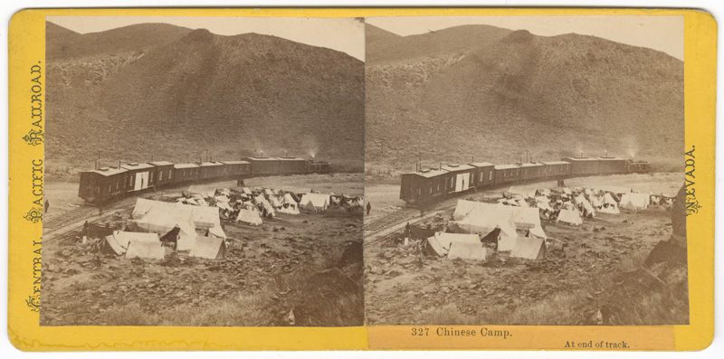 A Chinese railroad worker camp in Nevada.