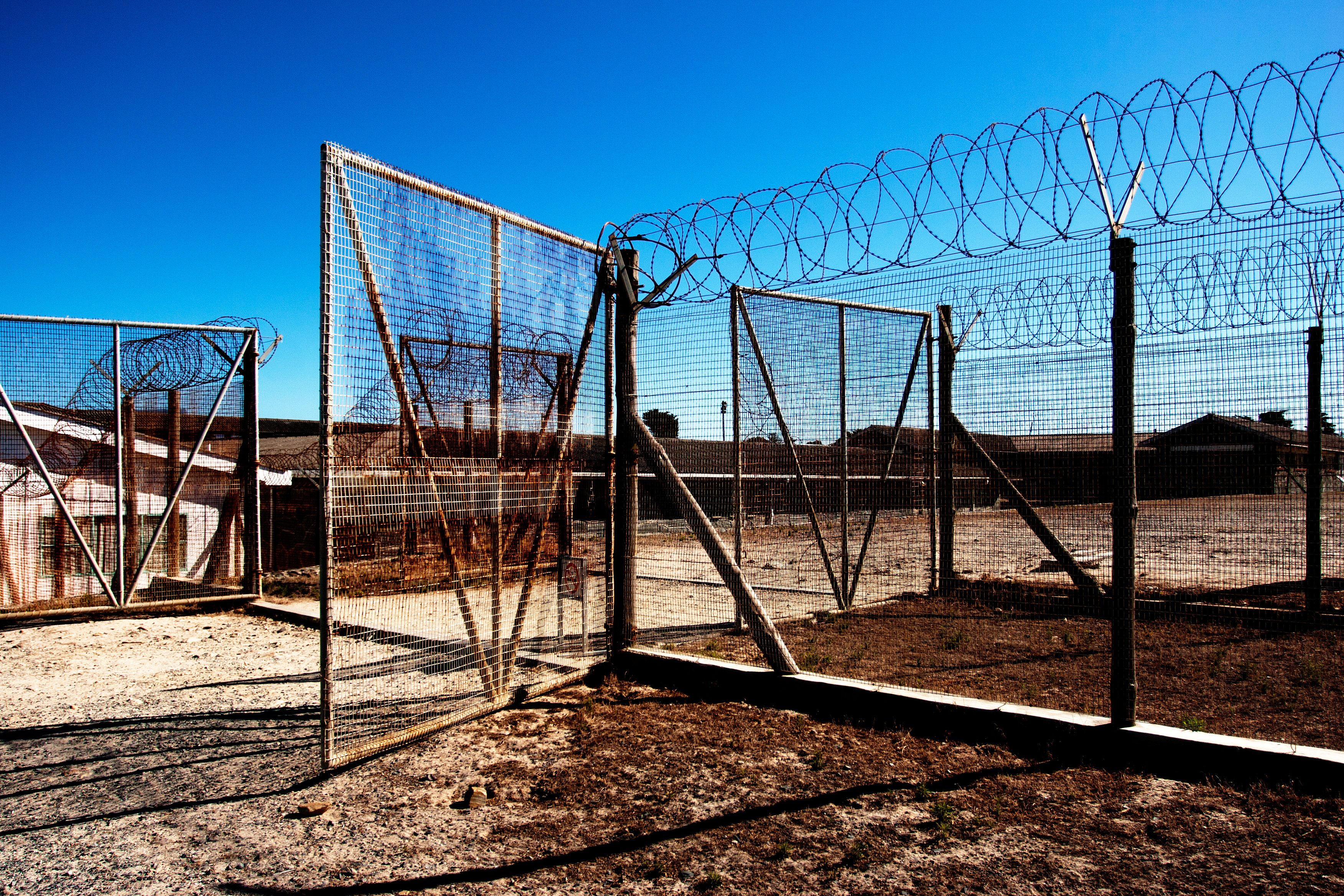 Barbed wire at Robben Island.