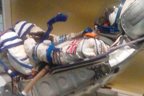Seat and suit of Britain's first astronaut, Helen Sharman