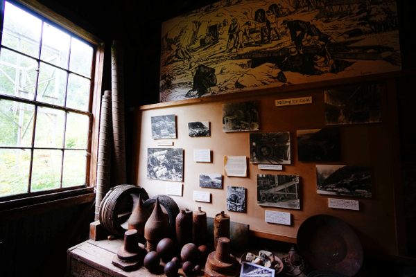 Artifacts and information inside the museum.