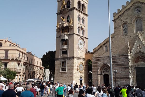 The tower showing both the astronomical  clock and the automata 