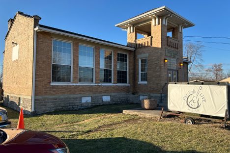 The Plain Folk Cafe takes up both of the schoolhouse's original two rooms.