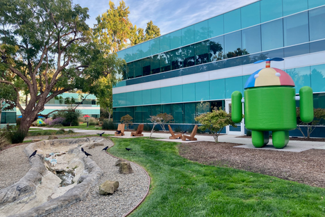 Android Lawn Statues