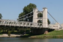 Waco Suspension Bridge from below