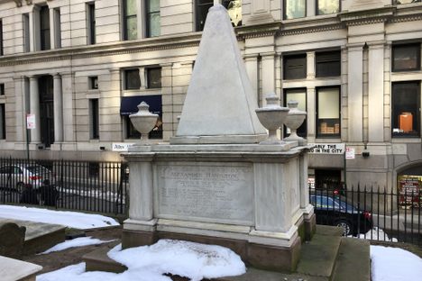 Find Alexander Hamilton's gravestone in one of the oldest cemeteries in New York.