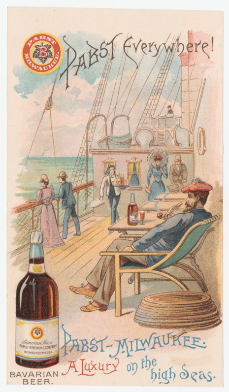 Before it was bottom of the barrel fare at dive bars, Pabst promised high life on the high seas.