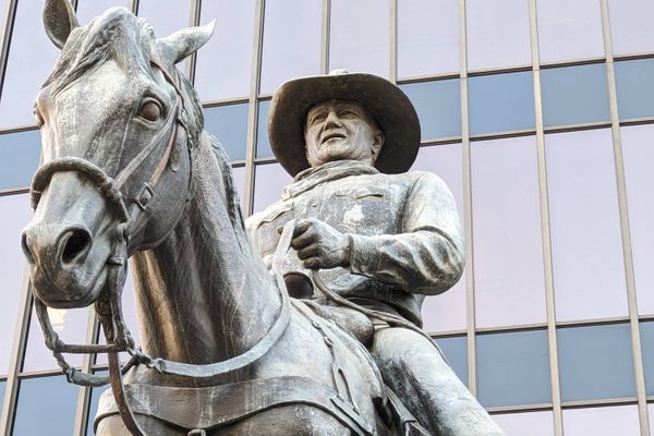 Known as “The Duke,” Wayne was an icon for his appearances in many cowboy movies.