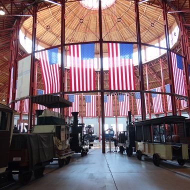 Interior of the historic roundhouse.