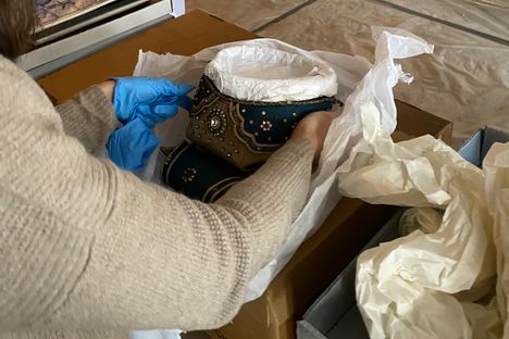 Items that did not suffer significant damage were sent back to the museum to be reboxed.