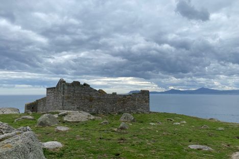 Remains of an old fort on Dalkey Island.