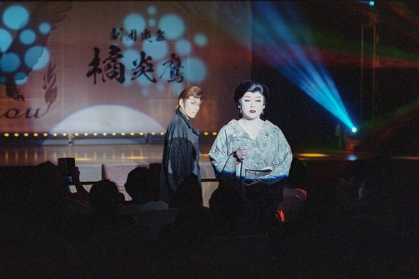 Taishū engeki is usually split into two distinct halves: a play that fuses Edo-period drama in the style of a soap opera, followed by bouts of dancing and music. 