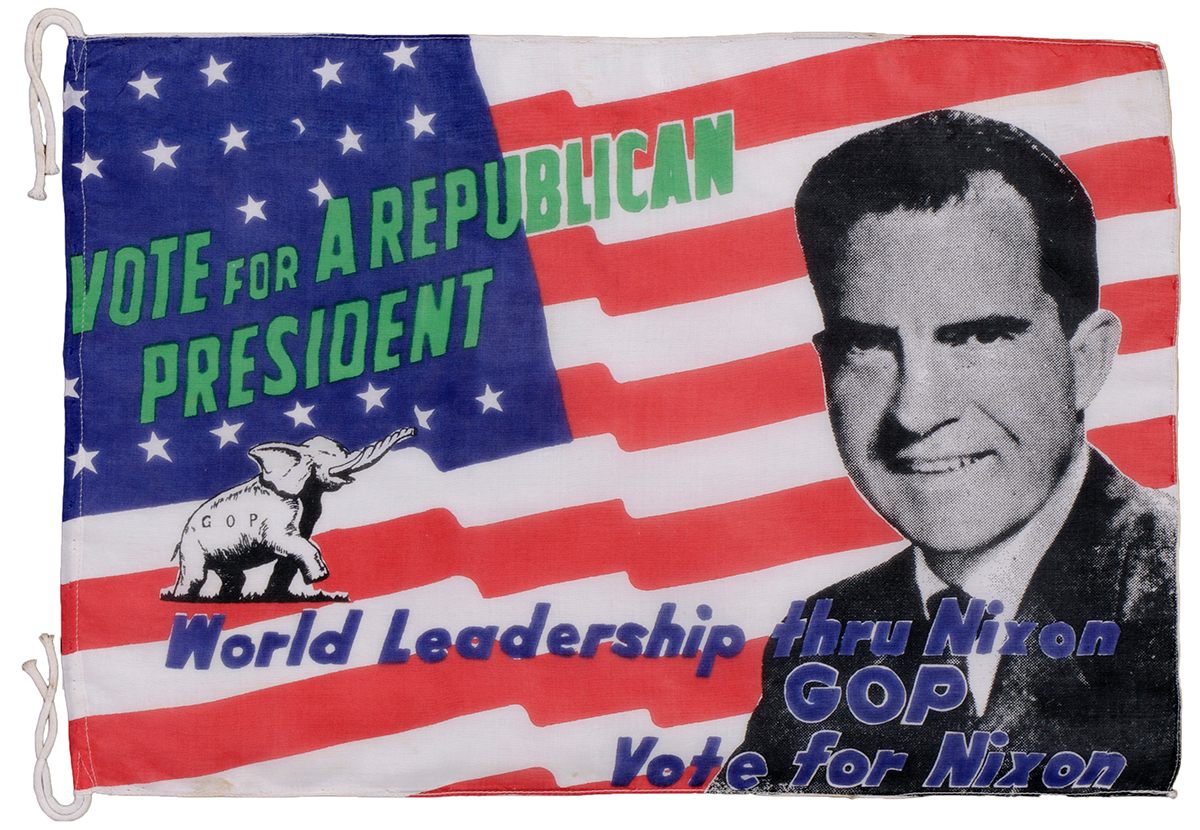 Richard Nixon campaign flag, 1960.