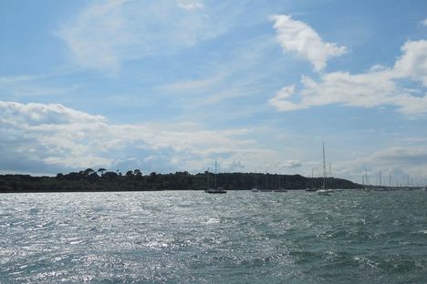The island viewed fron the sea