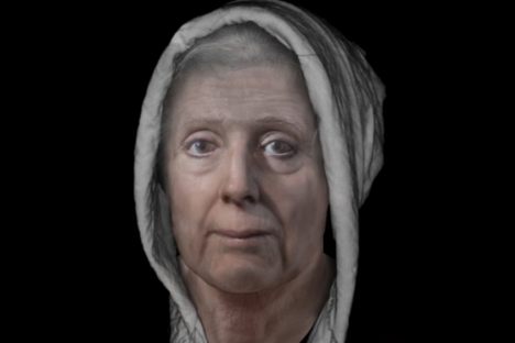Lilias Adie's face, reconstructed from century-old images of her skull.