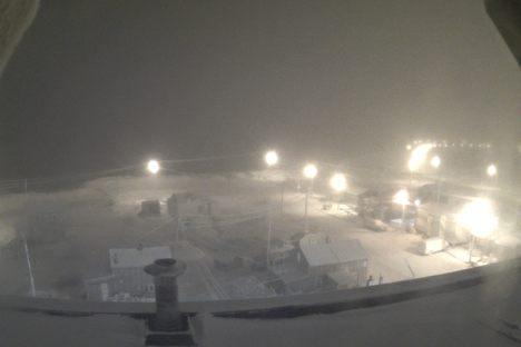 Barrow, Alaska in darkness on Monday. 