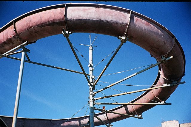 Abandoned water slide in Russia
