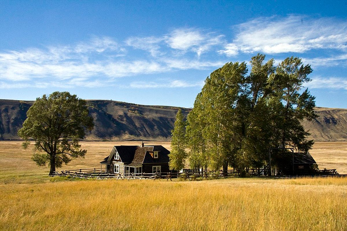 Still standing, Grace Miller’s ranch is now part of the National Elk Refuge.