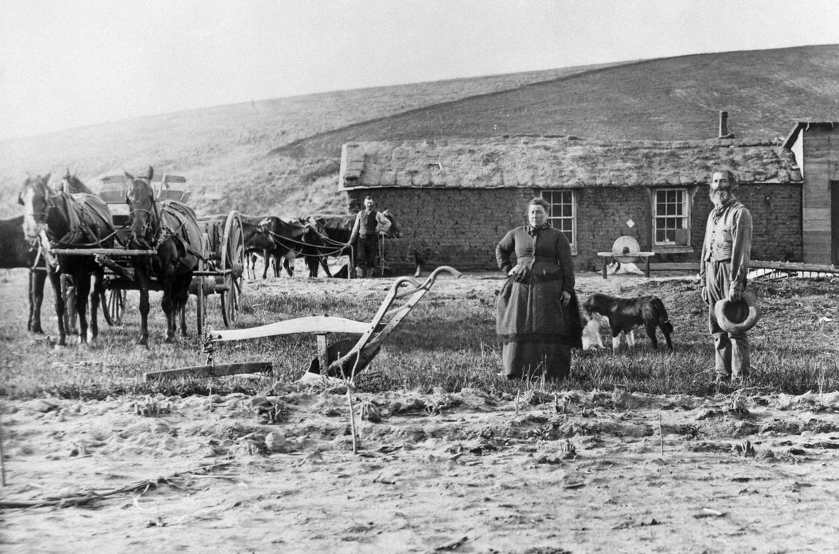 This family in Custer County, Nebraska, left the east under the Homestead Act of 1862.