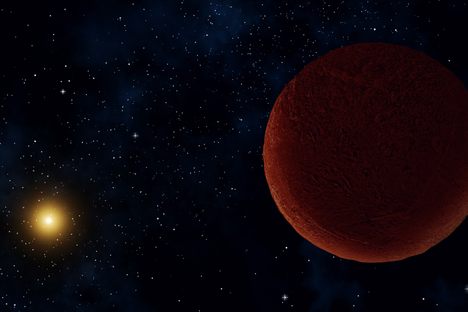 An artist's rendering of the distant dwarf DeeDee.