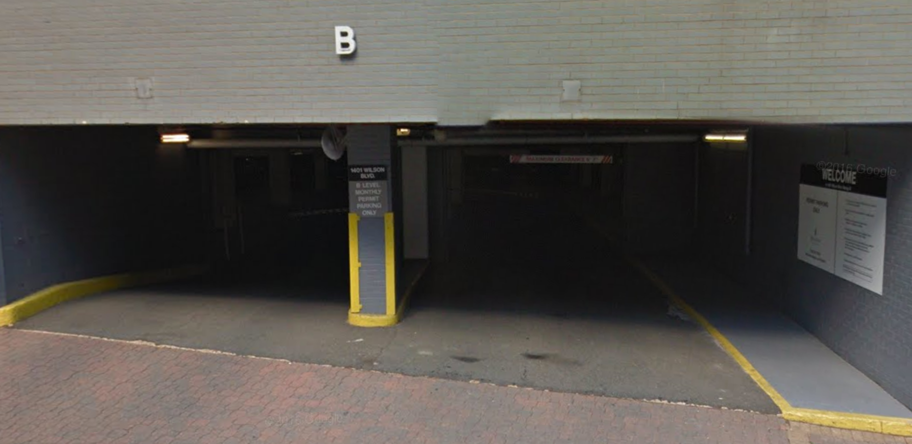 Nash St. entrance to Deep Throat parking garage.