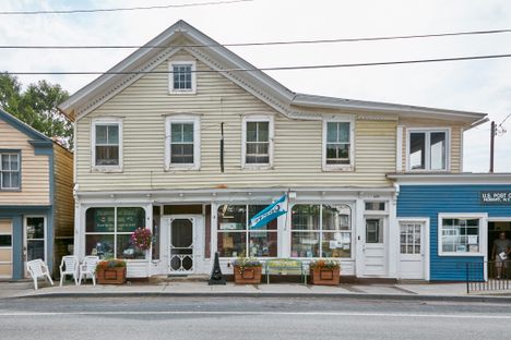 Exterior of Blenheim Hill Books in Hobart, New York. 