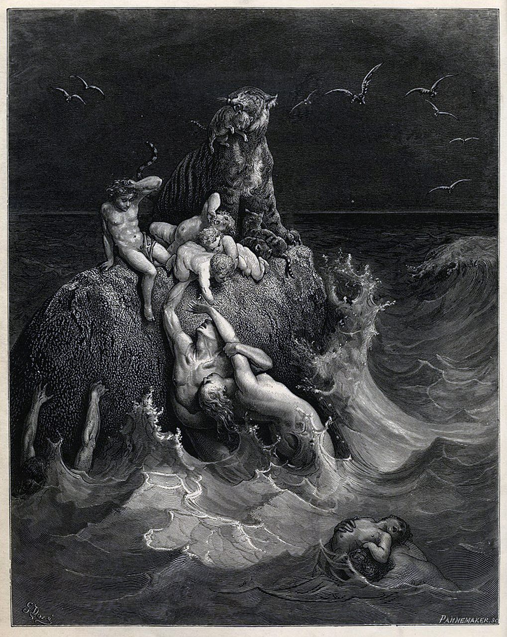 <em>The Deluge</em>, the frontispiece to Gustave Doré's illustrated edition of the Bible, depicting the Great Flood.
