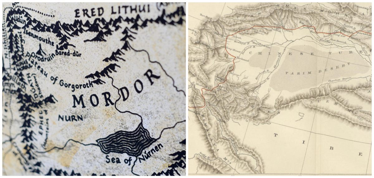 mordor lord of the rings map