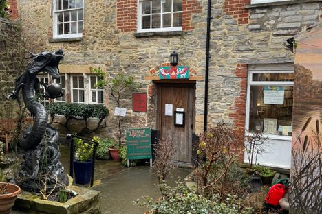 The Courtyard and the door to the library