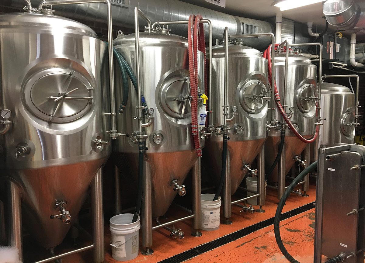 Inside Goldspot Brewing, based in Denver, Colorado.