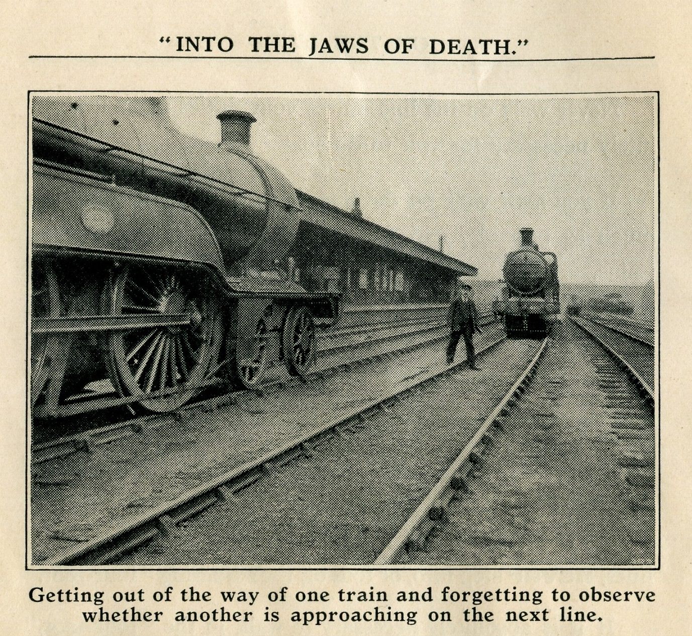 Workers were not infrequently at risk of being hit by moving trains.