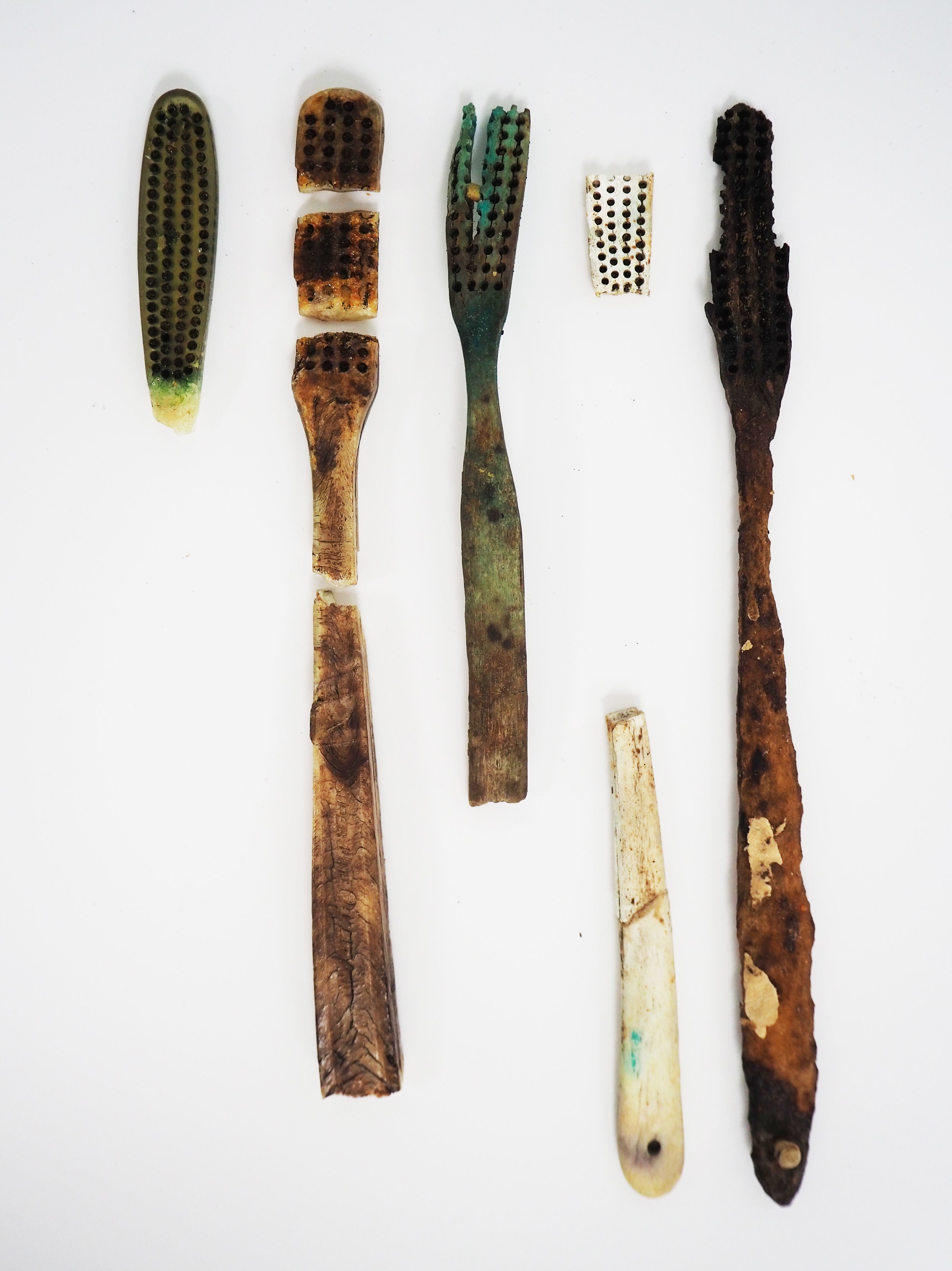 Toothbrushes and toothpaste were also found.