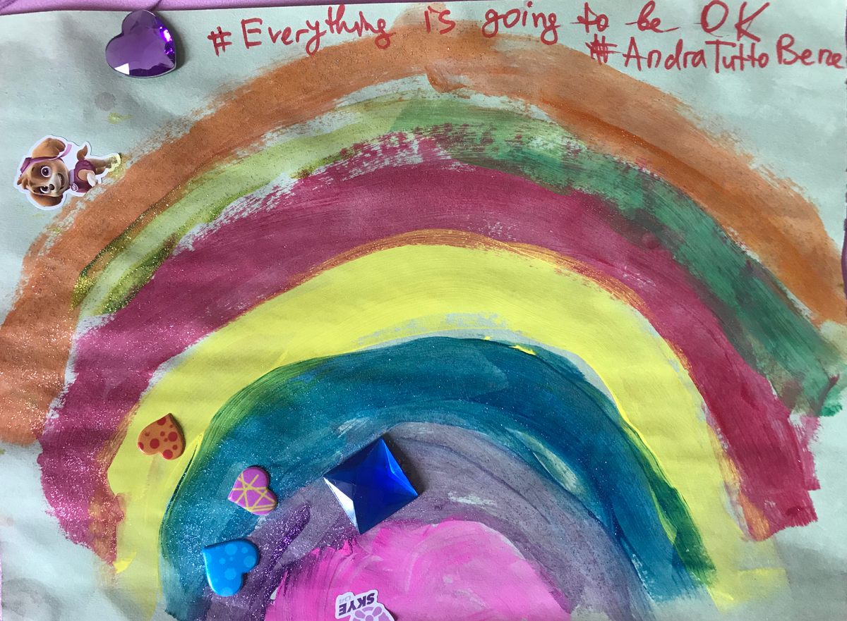 The New-York Historical Society will collect artwork and other paper artifacts, incuding this painting by four-year-old Lizzy in Kew Gardens, Queens.