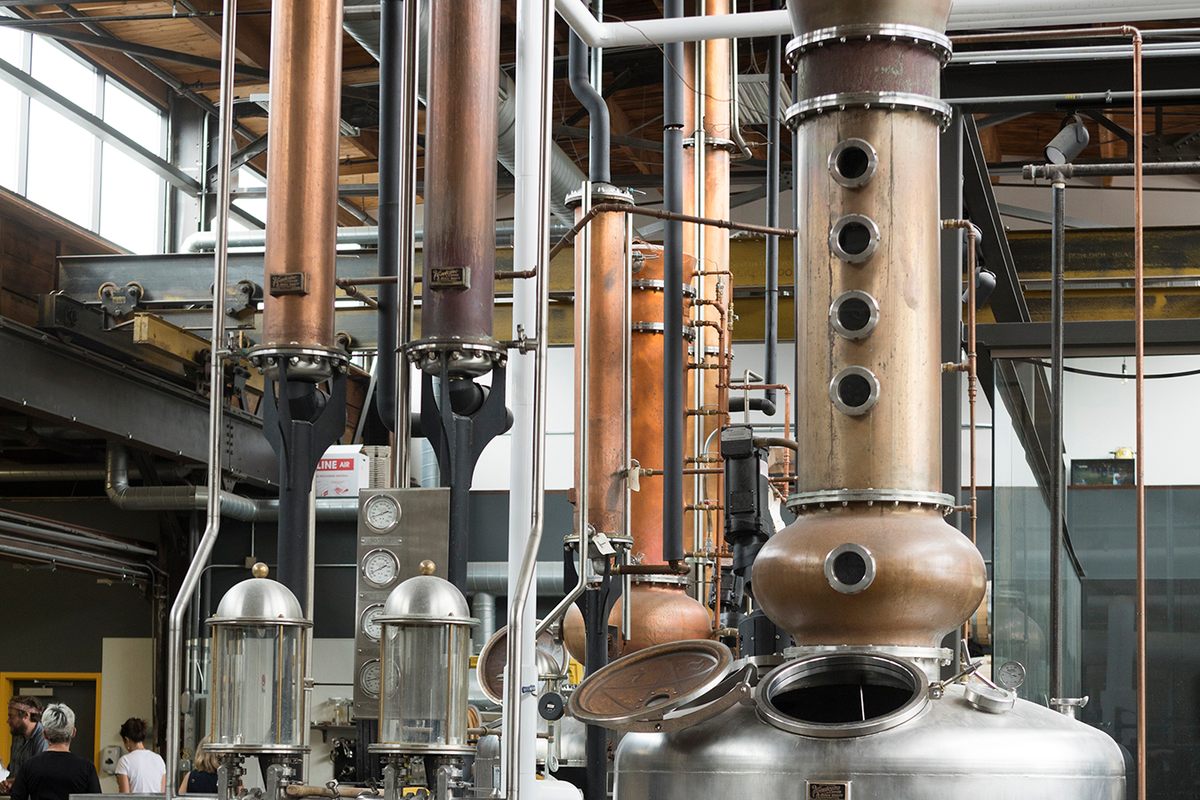 The stills at Tattersall Distilling.