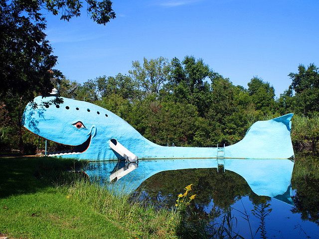 Smiling blue whale of Catoosa