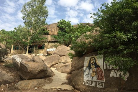 Entrance to one of the churches on Prayer Mountain.