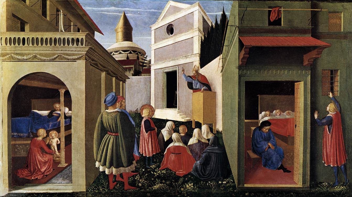 <em>Stories of St. Nicholas of Bari</em>, by Fra Angelico.